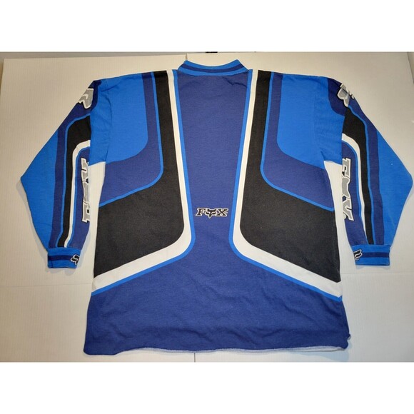 Vintage FOX RS Racing Motocross Dirt Bike 90s Blue Jersey Size Men's XXL Perform - Picture 7 of 9